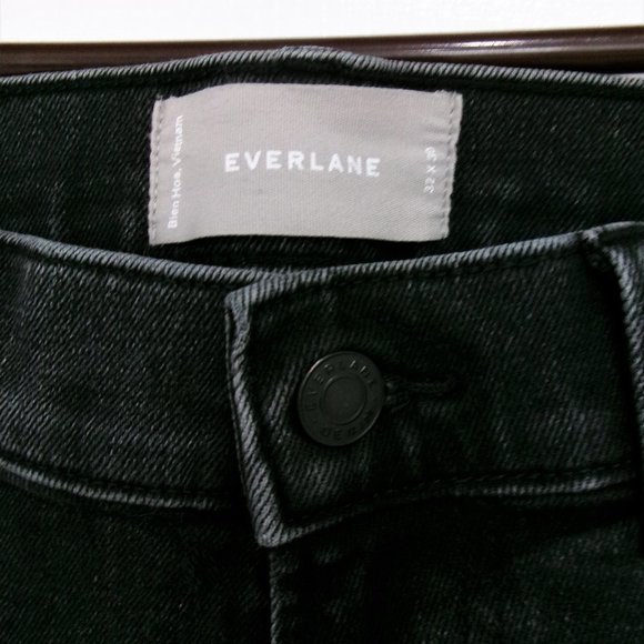 Everlane Distressed Black Skinny Jeans Men's 32 / 30 Inseam 27" - Picture 6 of 13